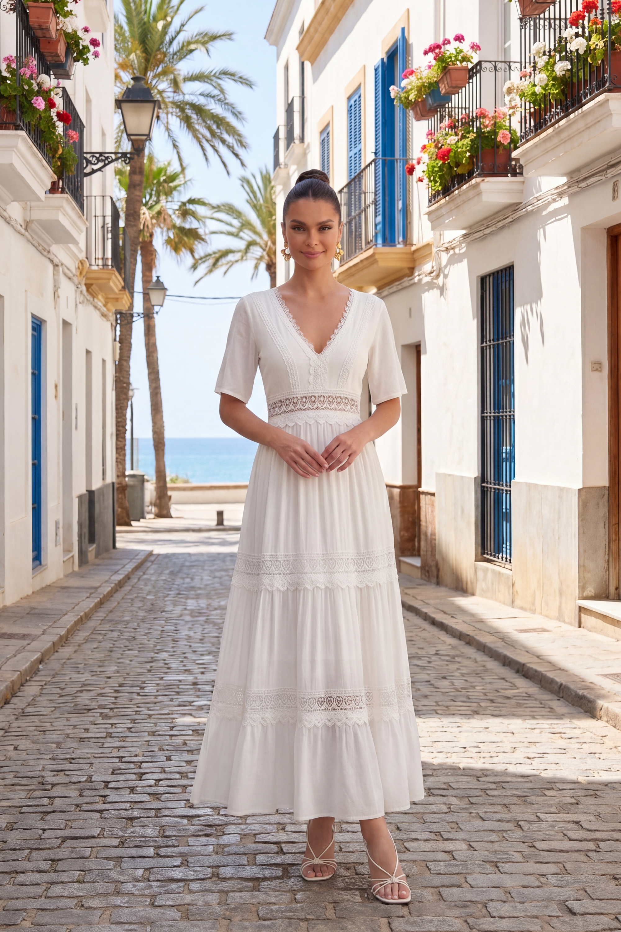 Vestido Blanc Dentelle