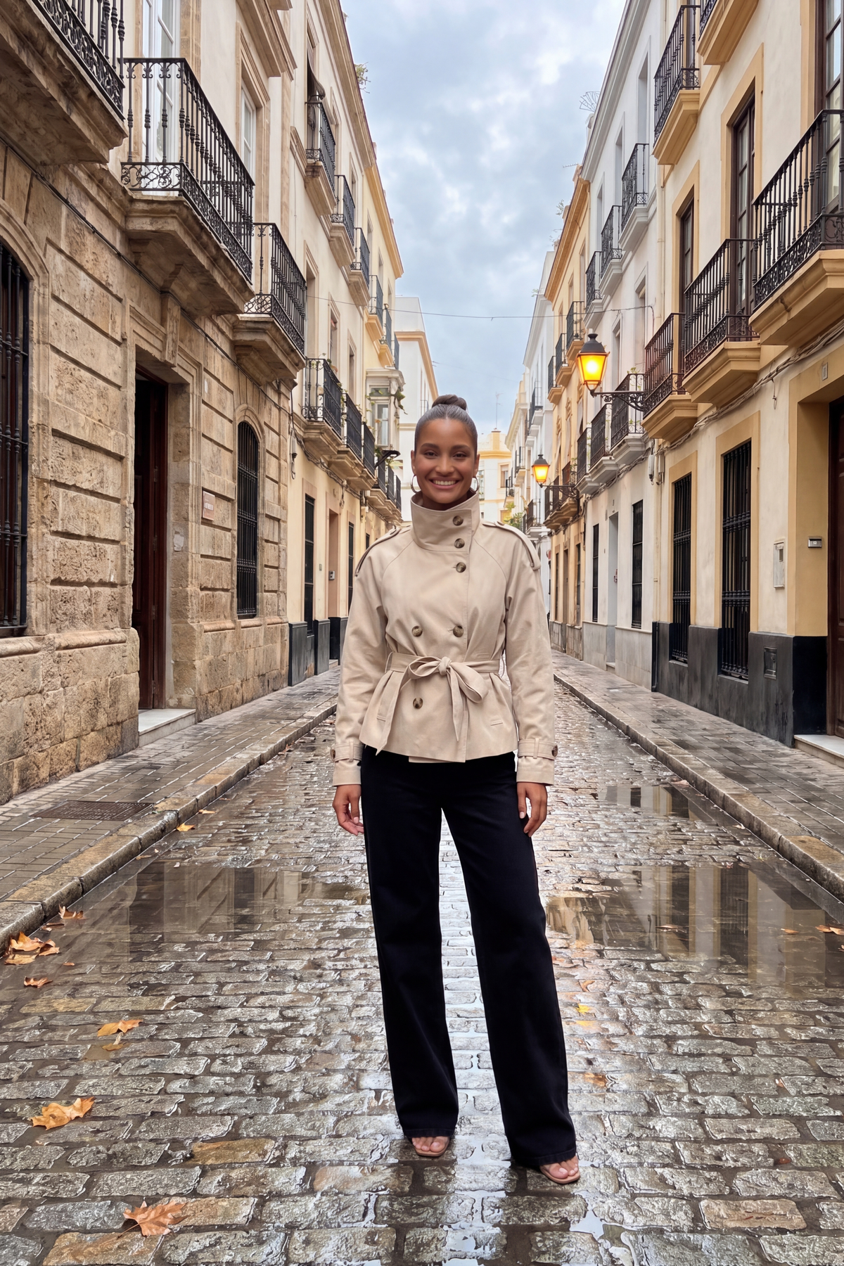 Chaqueta Trench Noué