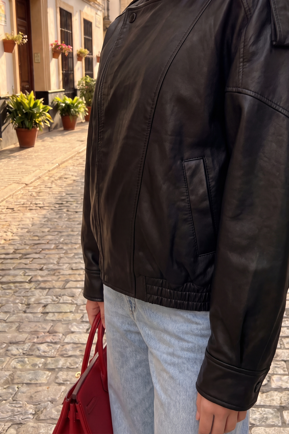 Chaqueta Cuir Croisé